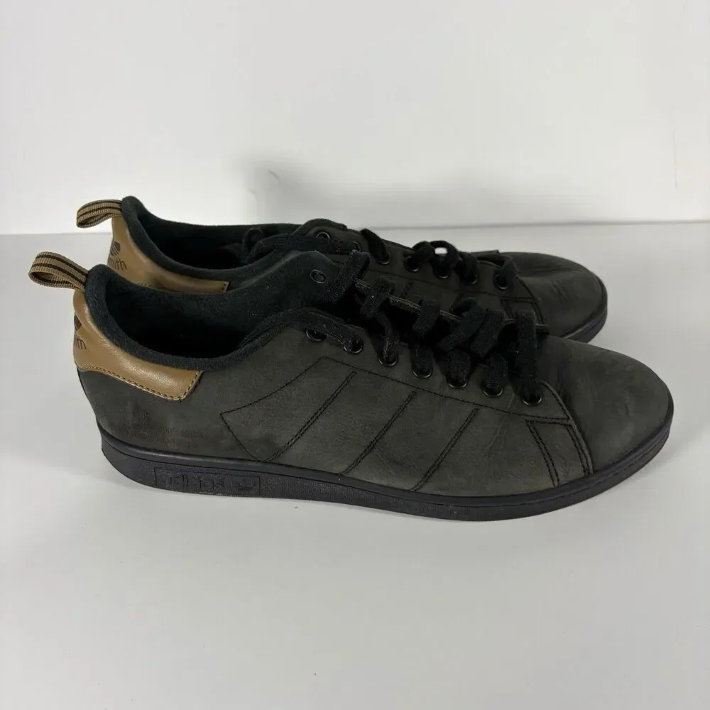 Adidas Originals Men's Size 10.5 Stan Smith Winterized Sneakers Black Brown